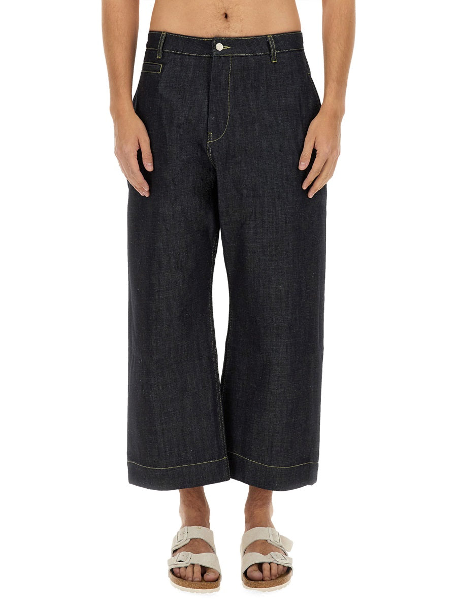 STUDIO NICHOLSON High Rise Denim Trousers - Size L
