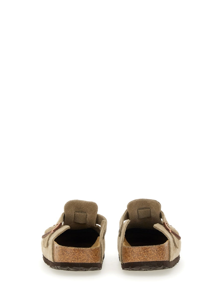 BIRKENSTOCK Narrow Width Leather Boston Sabots