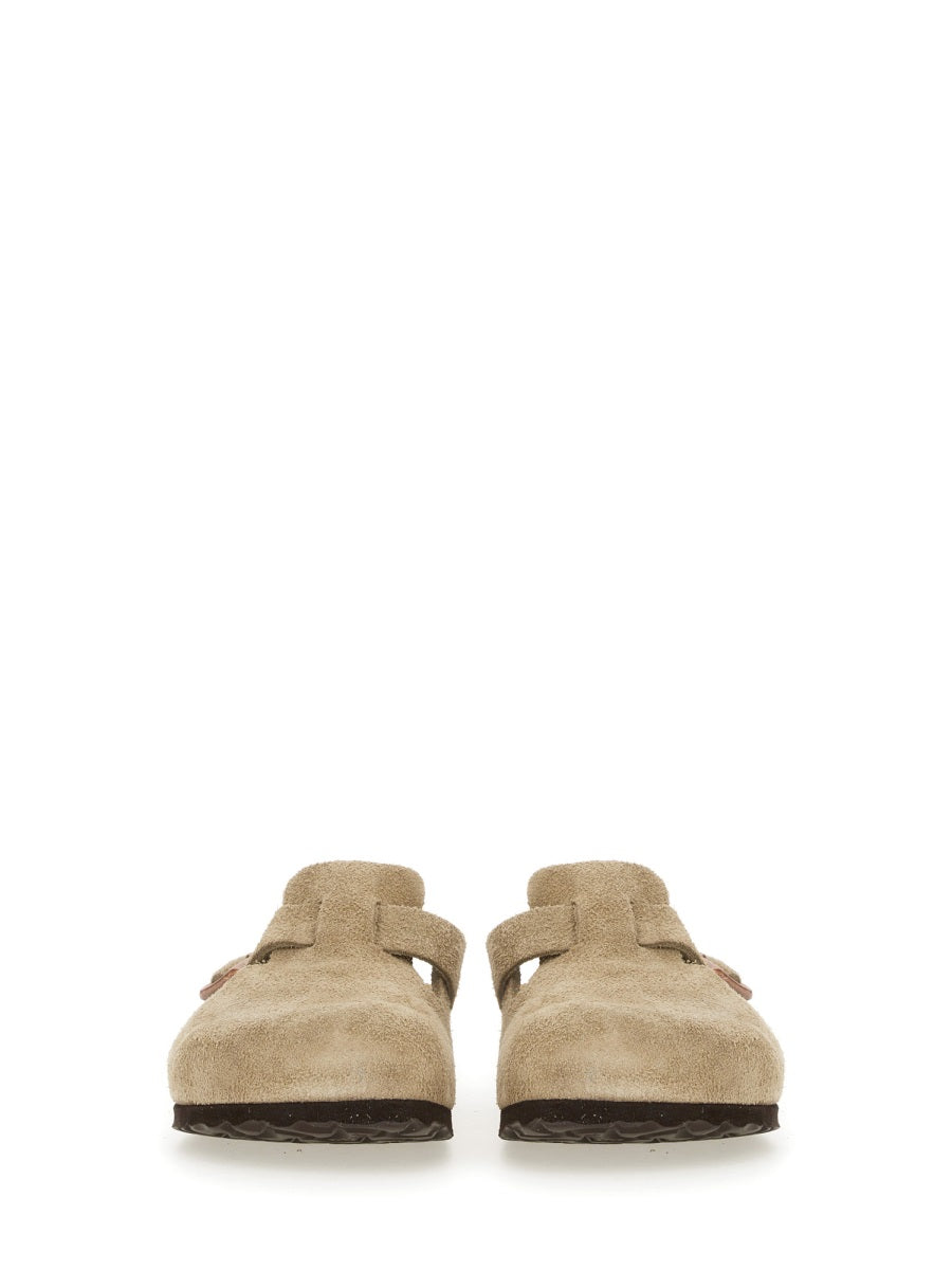 BIRKENSTOCK Narrow Width Leather Boston Sabots