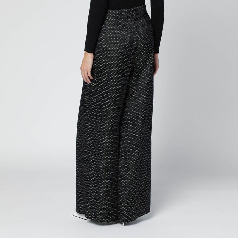 DRIES VAN NOTEN Wide Leg Jacquard Trousers