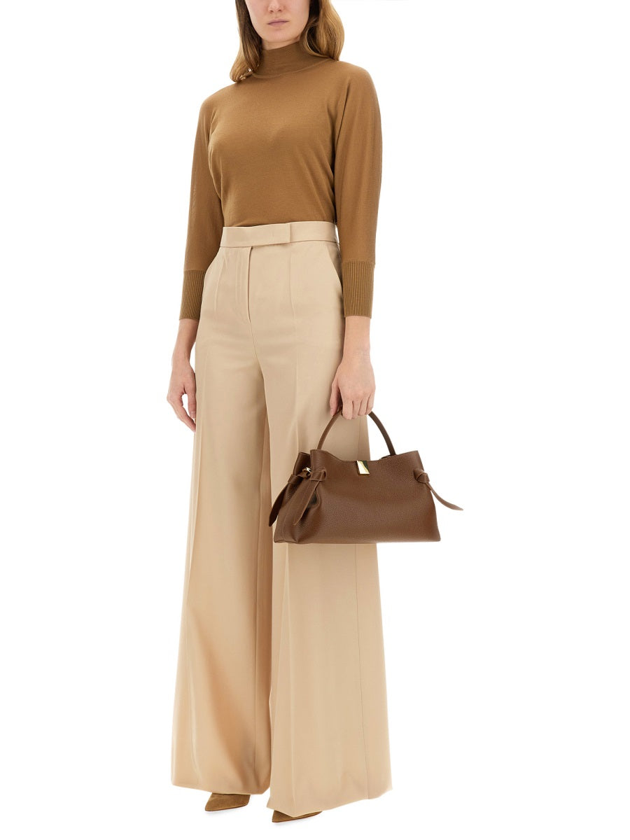 MAX MARA Elegant Virgin Wool Trousers for Women Size 38