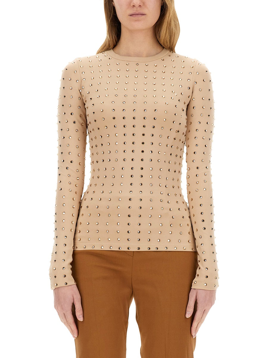 SPORTMAX Crystal-Embellished Top - Size S