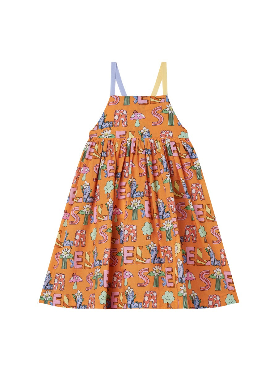 STELLA McCARTNEY Mini Dress with Floral Print for Girls