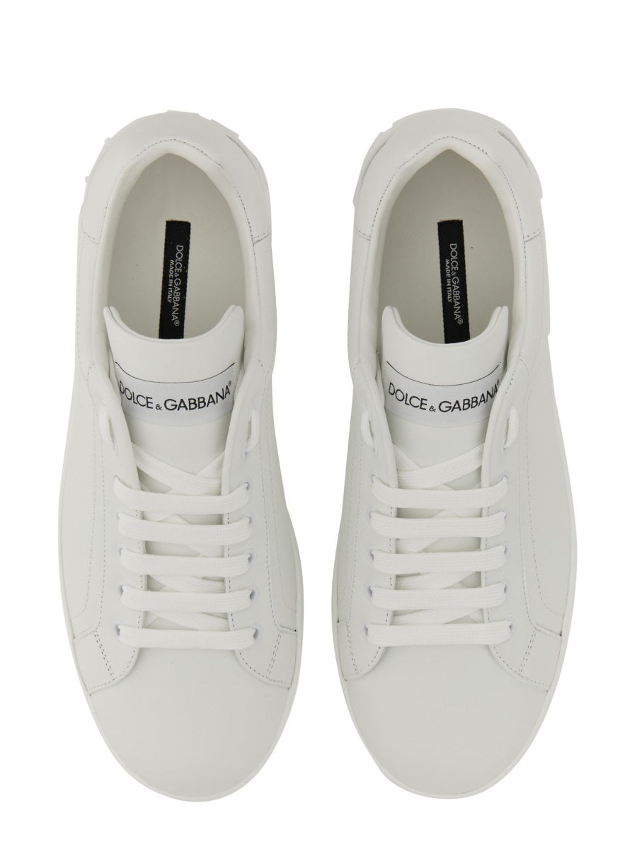 DOLCE & GABBANA Classic Leather Portofino Sneakers for Men