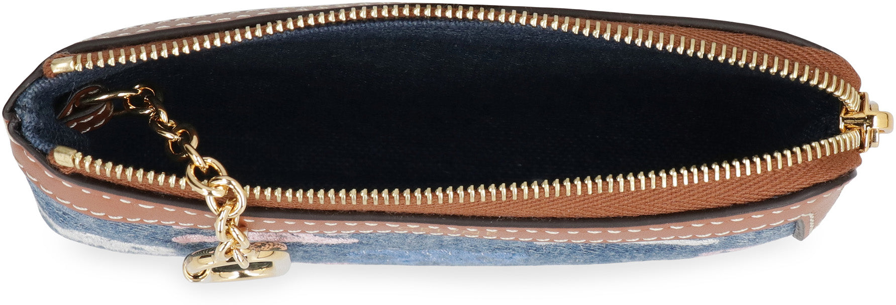 CELINE Mini Denim Coin Purse with Logo