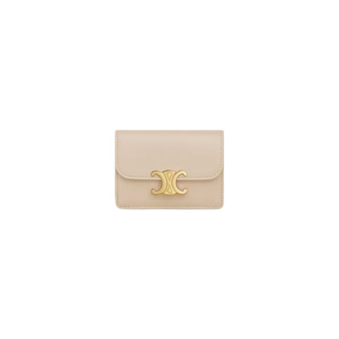 CELINE Mini Flap Card Holder in Shiny Calfskin