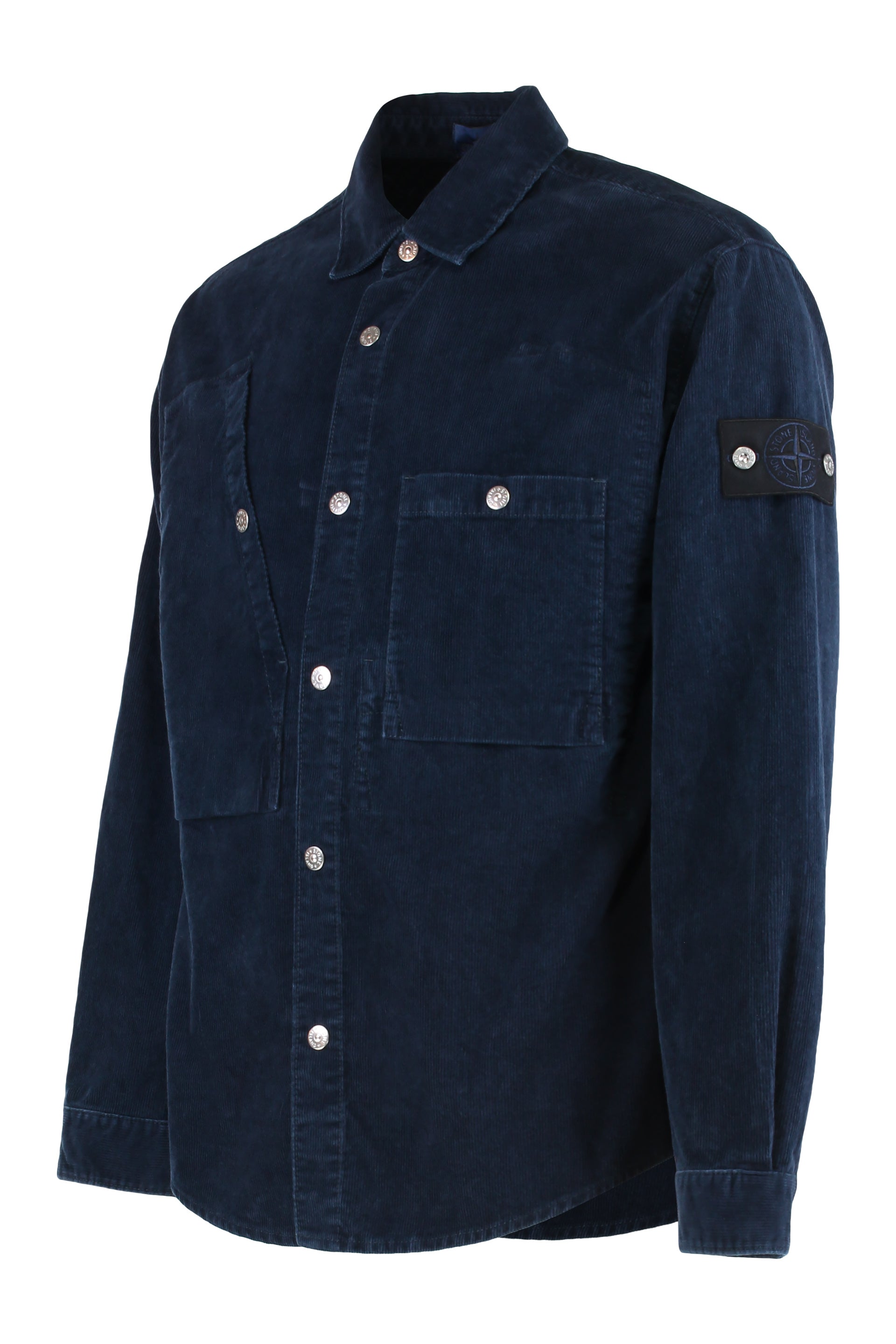 STONE ISLAND Corduroy Overshirt - Men's Oversized Fit