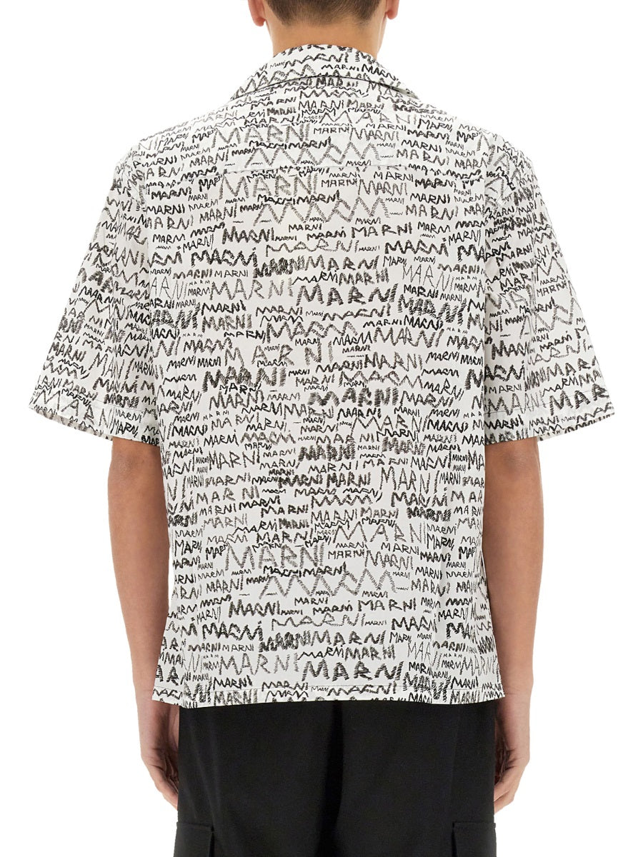 MARNI Men's Printed Shirt - Size 48 IT