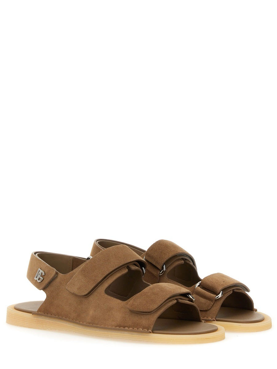DOLCE & GABBANA Suede Sandal for Men - SS25 Collection