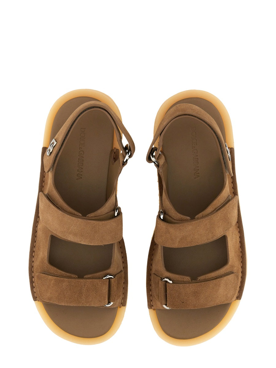 DOLCE & GABBANA Suede Sandal for Men - SS25 Collection