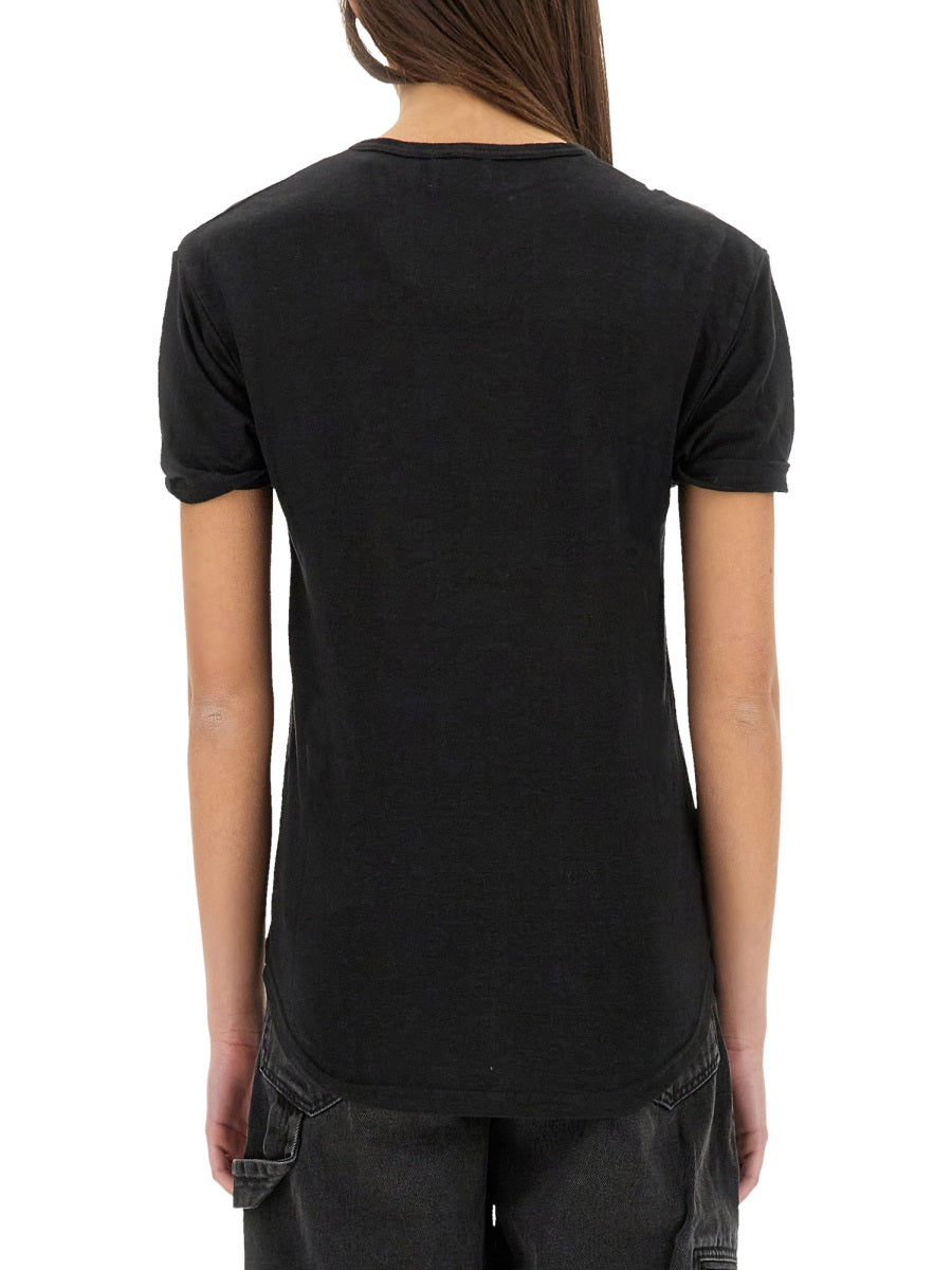 MARANT ÉTOILE Signature T-Shirt with Front Logo Print