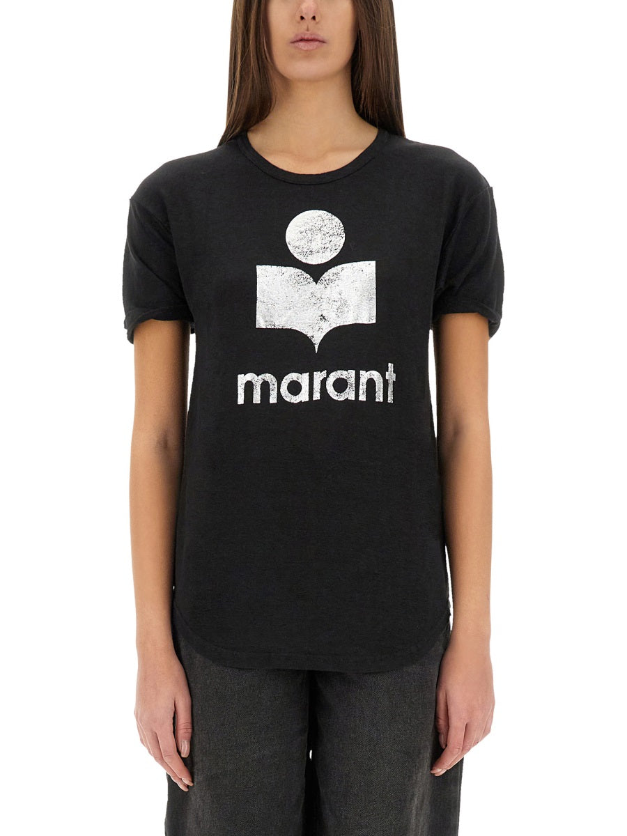MARANT ÉTOILE Signature T-Shirt with Front Logo Print