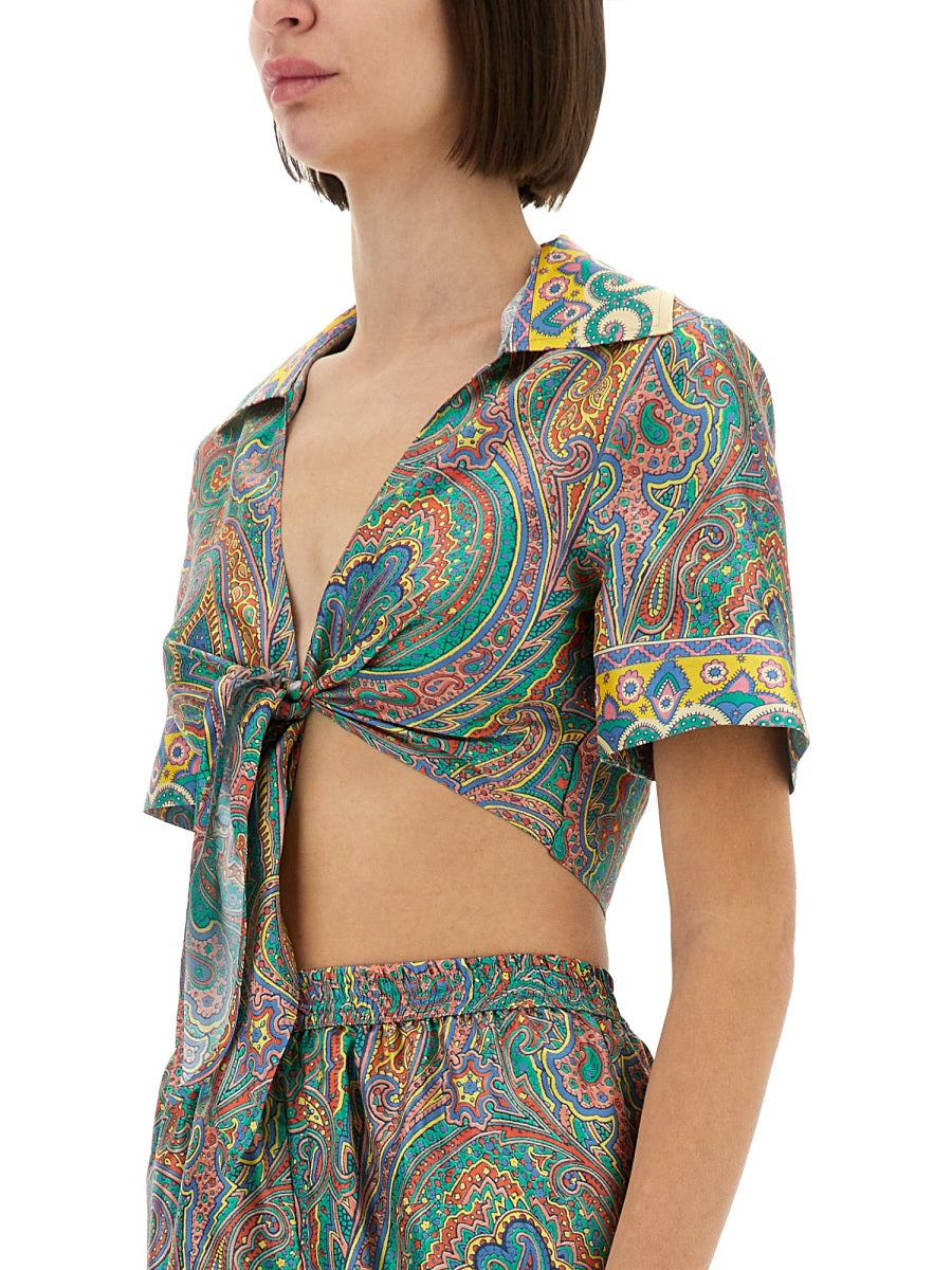 ETRO Women's Mini Silk Top - Size S