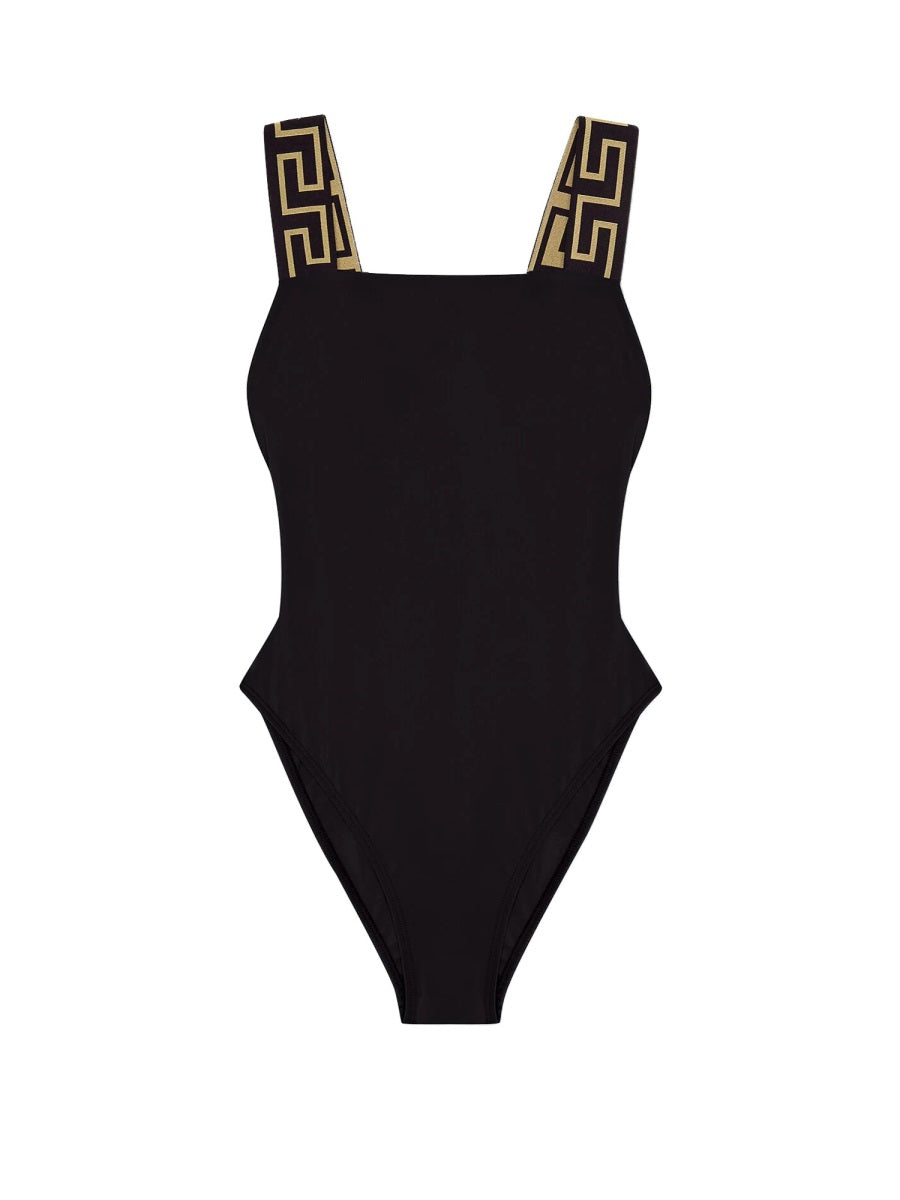 VERSACE One-Piece Swimsuit with Greek Border - Size 2