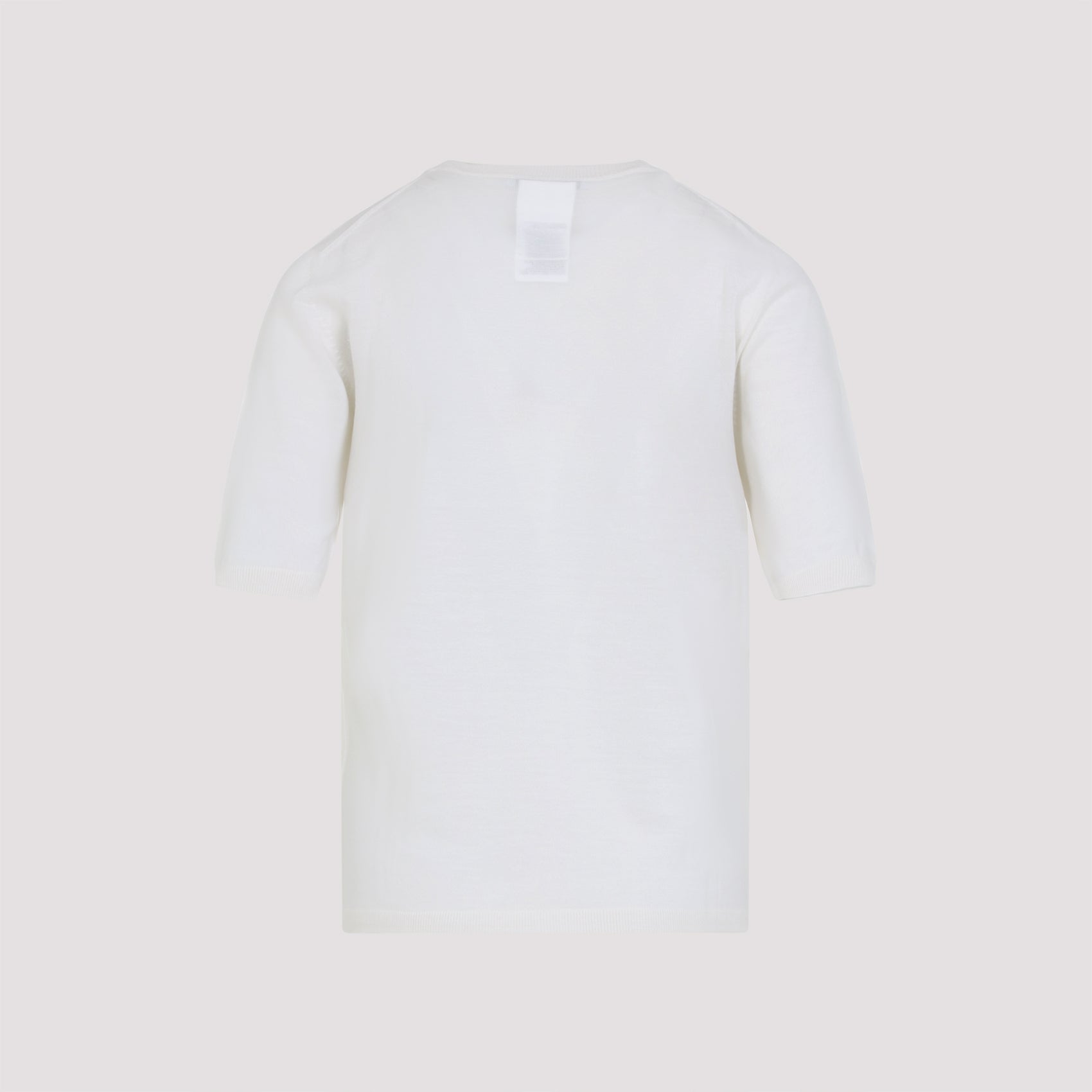 MAX MARA Men's Premium Virgin Wool Round Neck Knit T-shirt