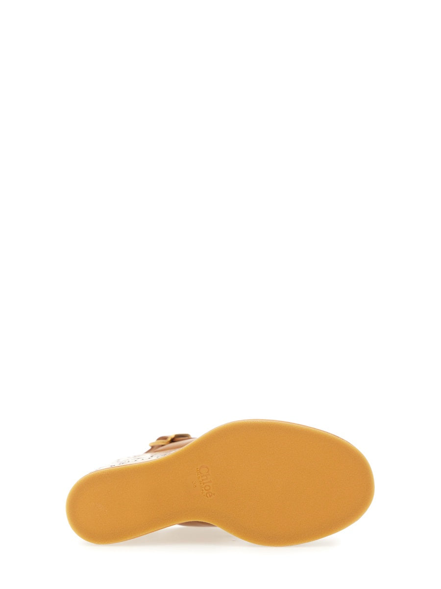 CHLOÉ Women's Maxime Leather Heeled Sandal