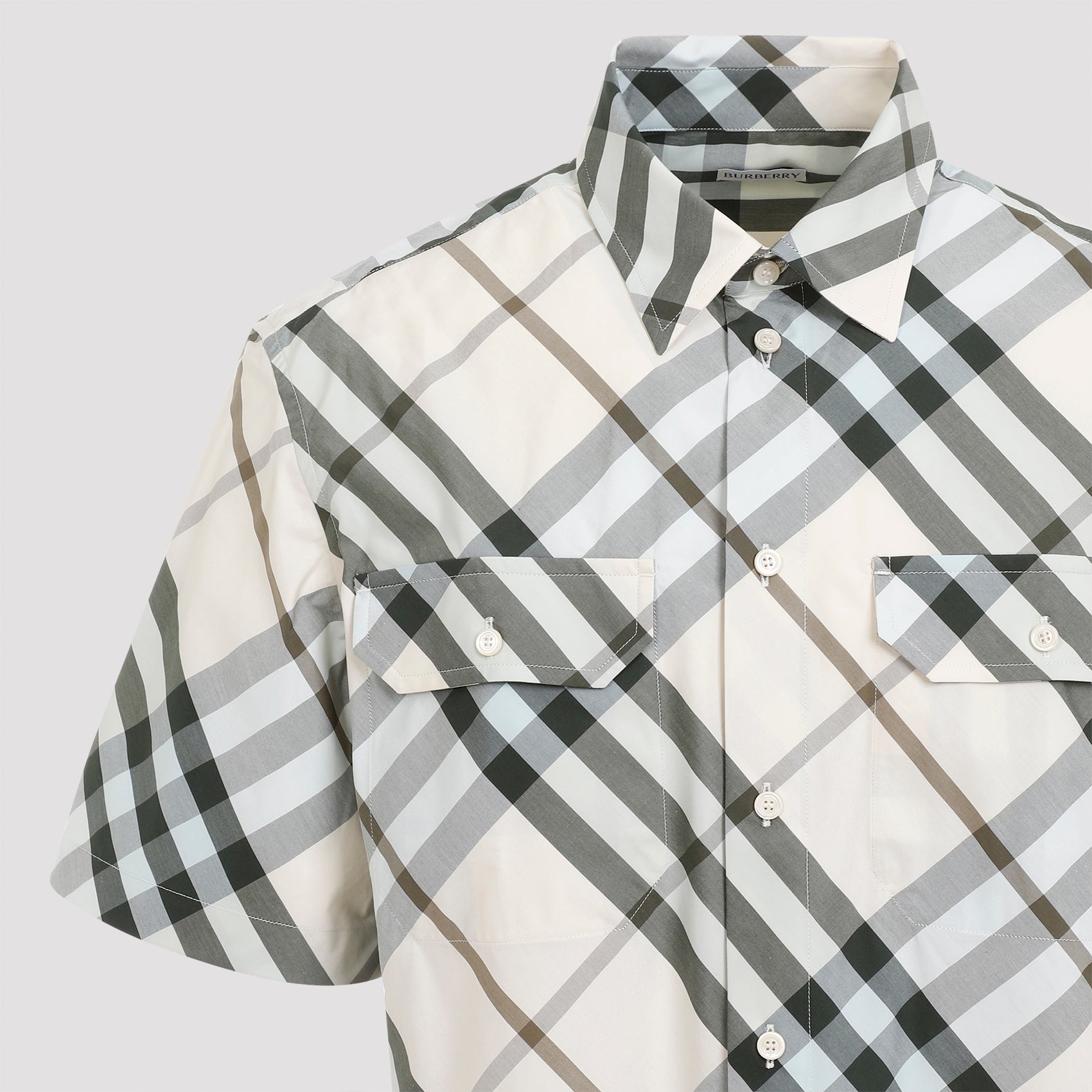BURBERRY Men's Cotton Button-Up Shirt