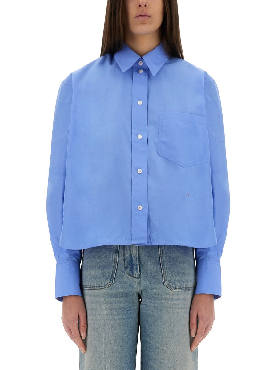 VICTORIA BECKHAM Oversized Cropped Shirt