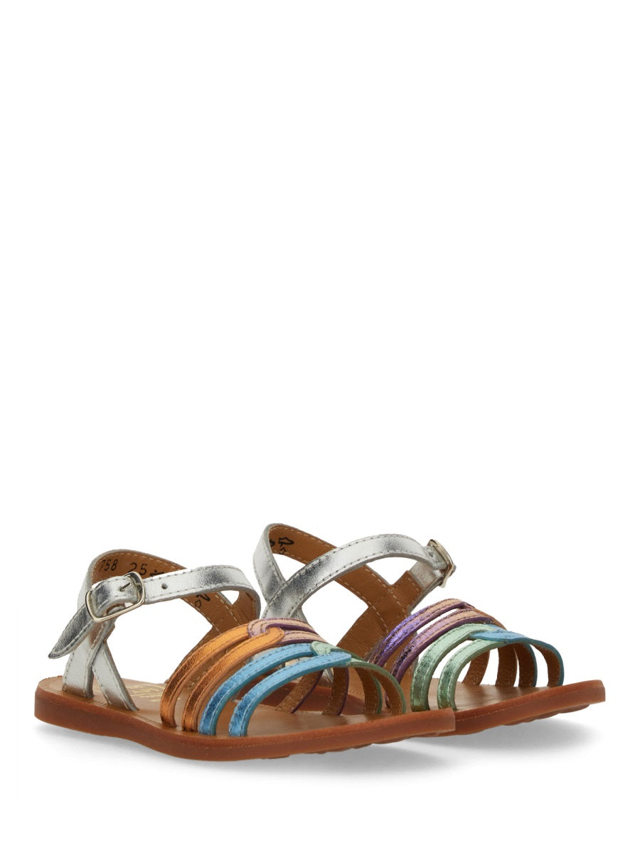 POM D'API Kids' Mini Leather Sandals