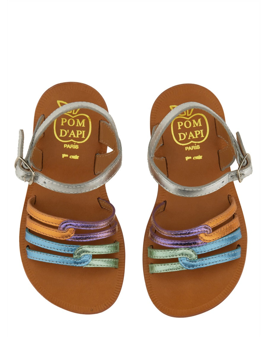 POM D'API Kids' Mini Leather Sandals