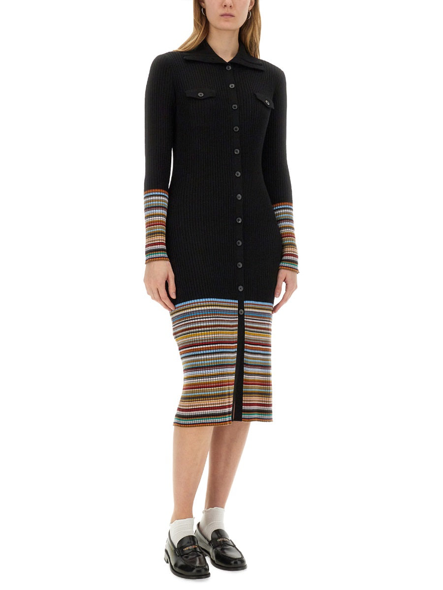 PAUL SMITH Wool Knit Dress - Size S