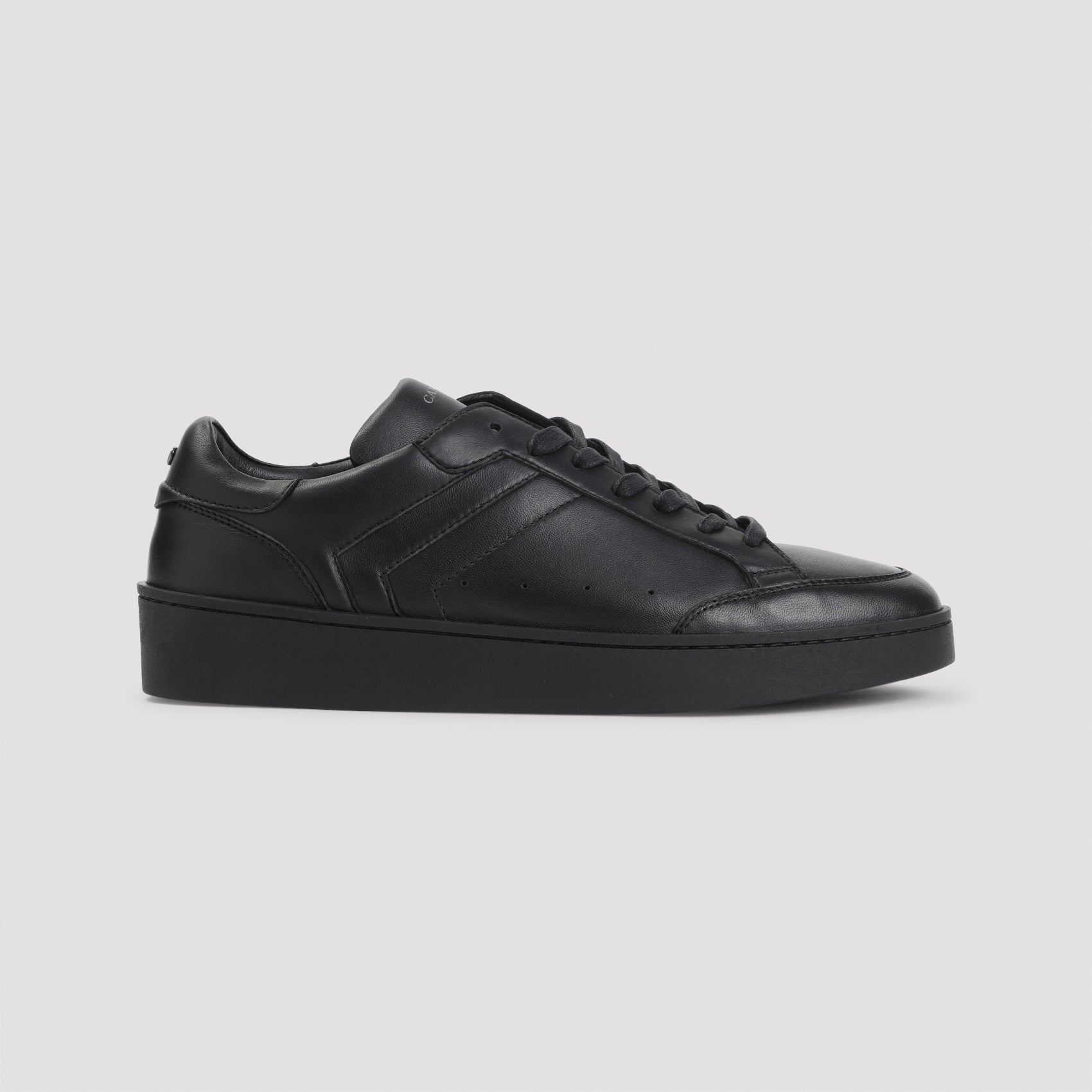 CANALI Comfortable Leather Sneakers with Rubber Sole for Men