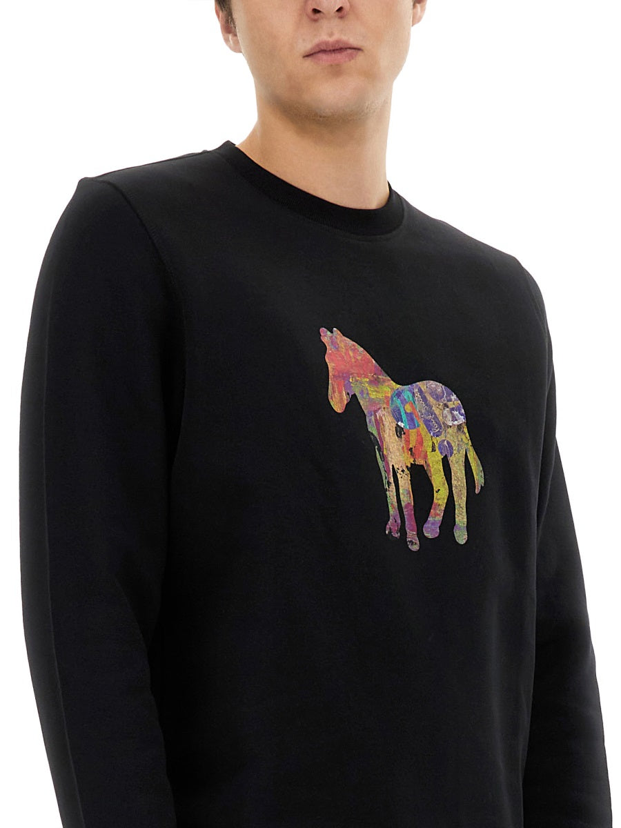 PS BY PAUL SMITH Zebra Print Sweatshirt - Regular Fit