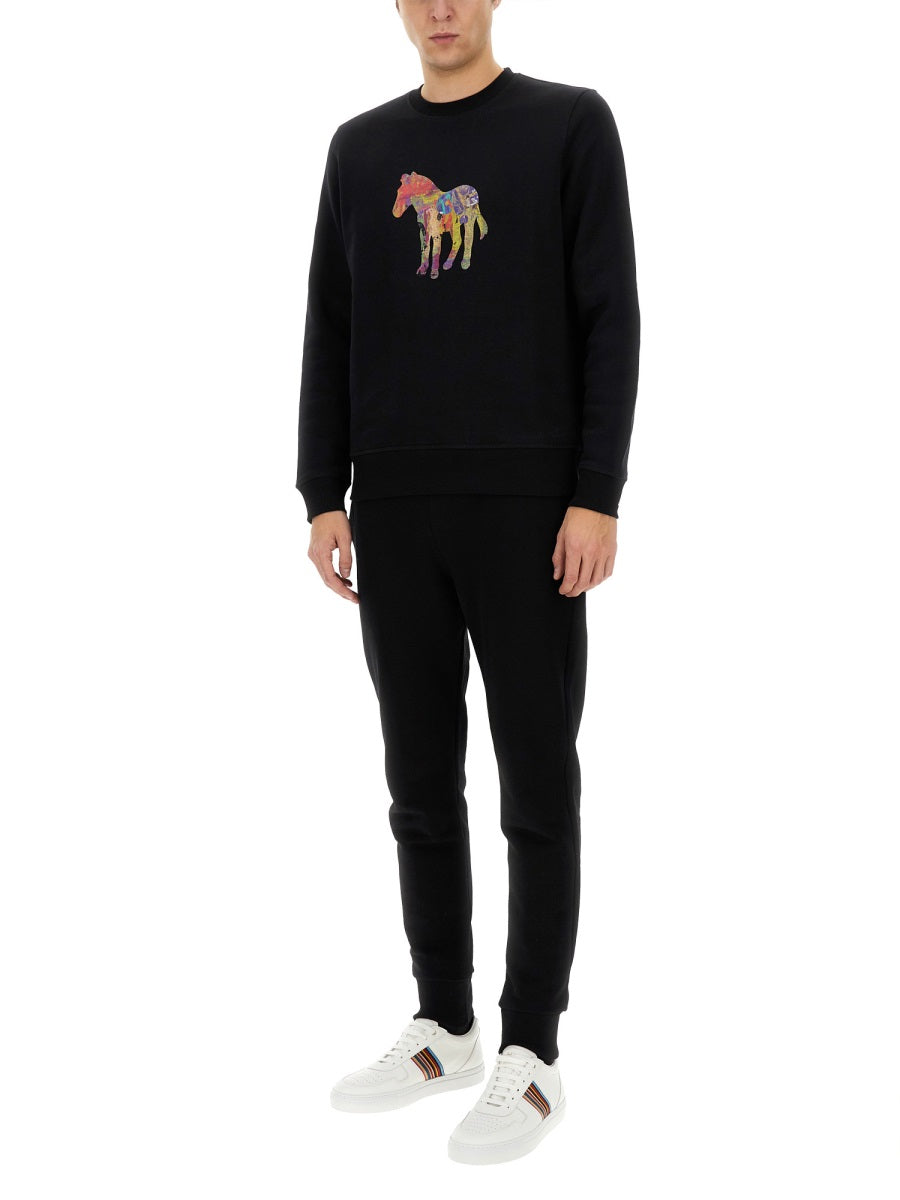 PS BY PAUL SMITH Zebra Print Sweatshirt - Regular Fit