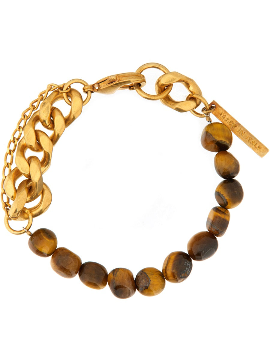 DRIES VAN NOTEN Chain Bracelet with Natural Stones for Men