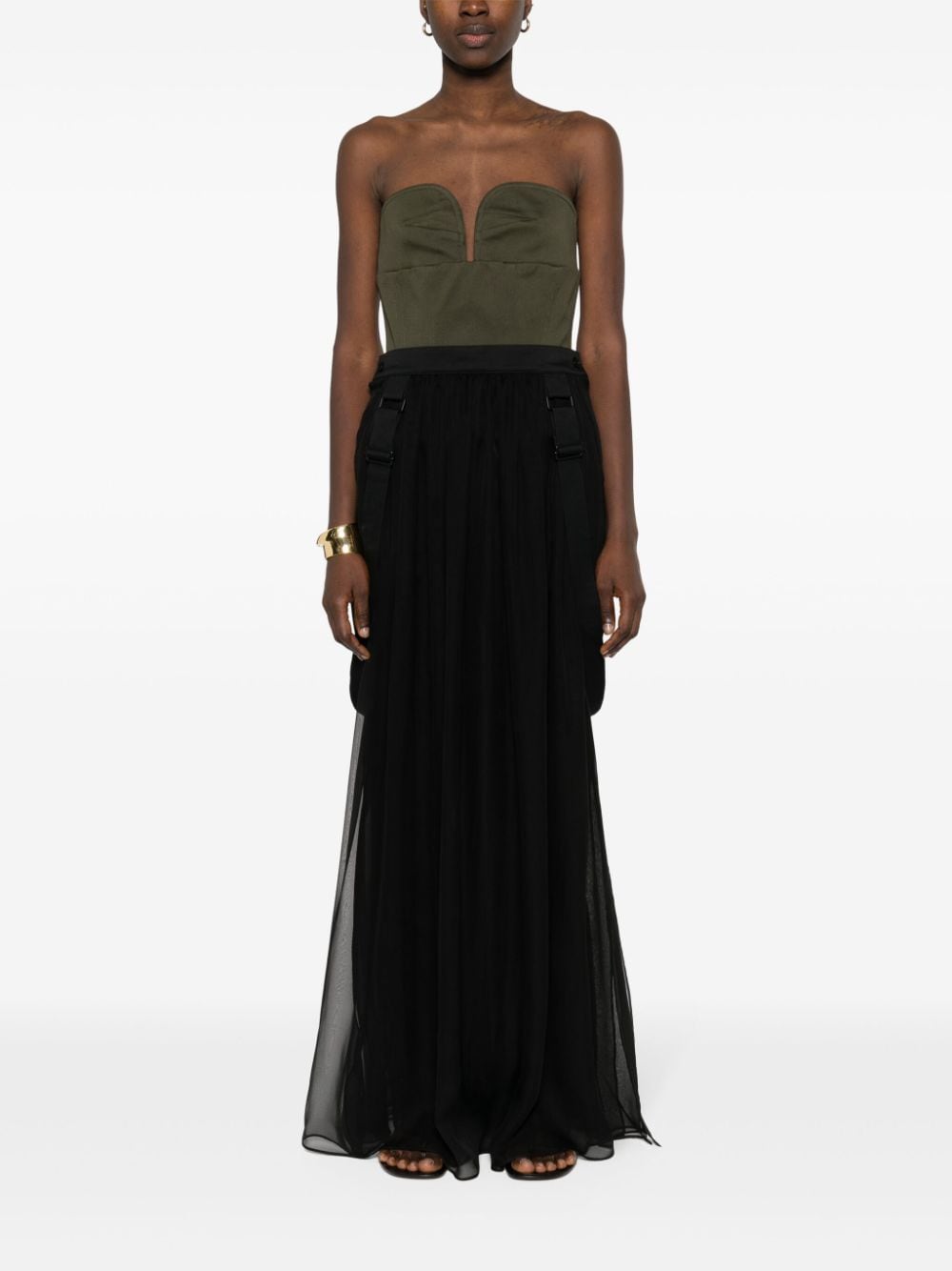 MAX MARA Silk Chiffon Long Skirt for Women