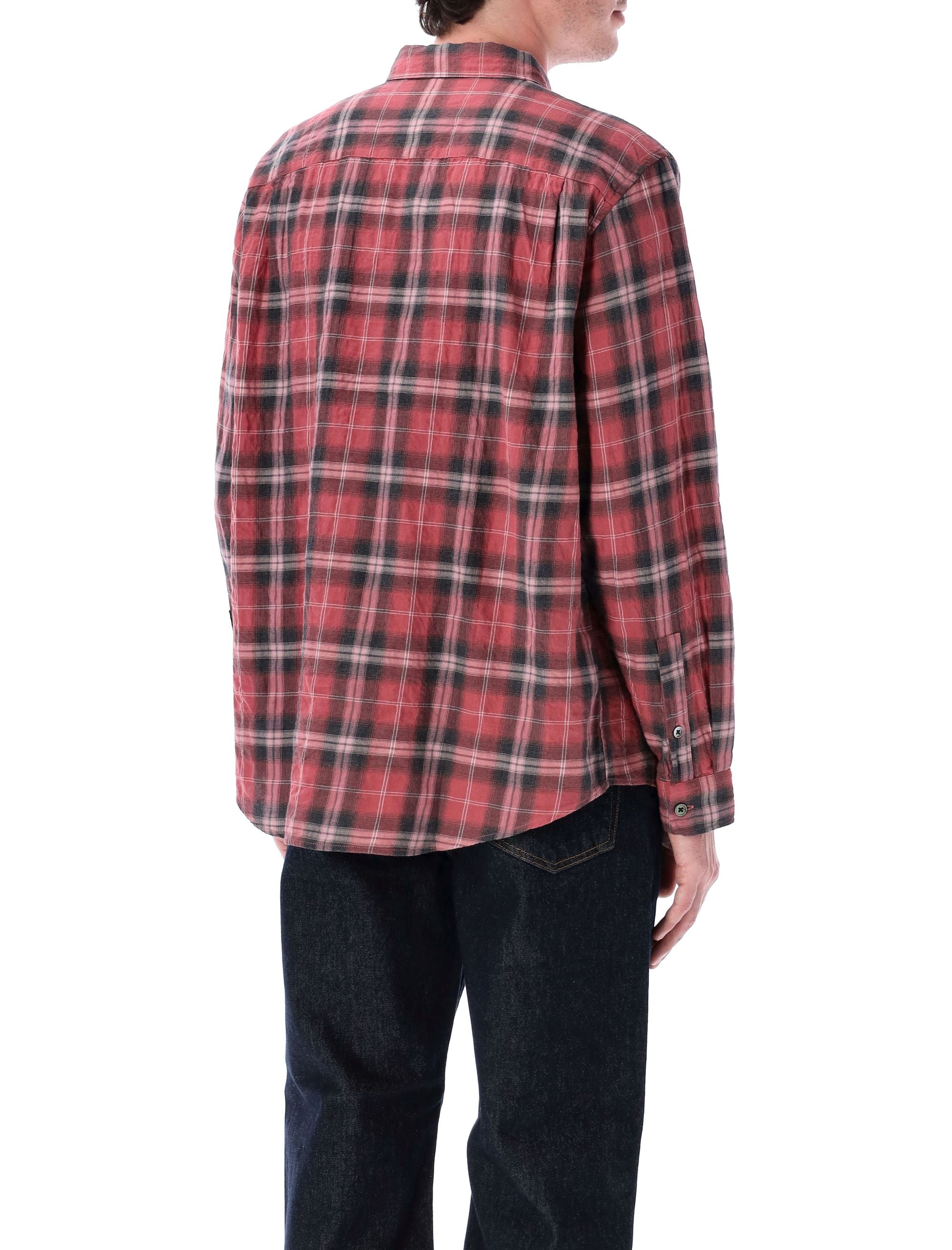 STUSSY Men's Beach Plaid Shirt - Loose Fit