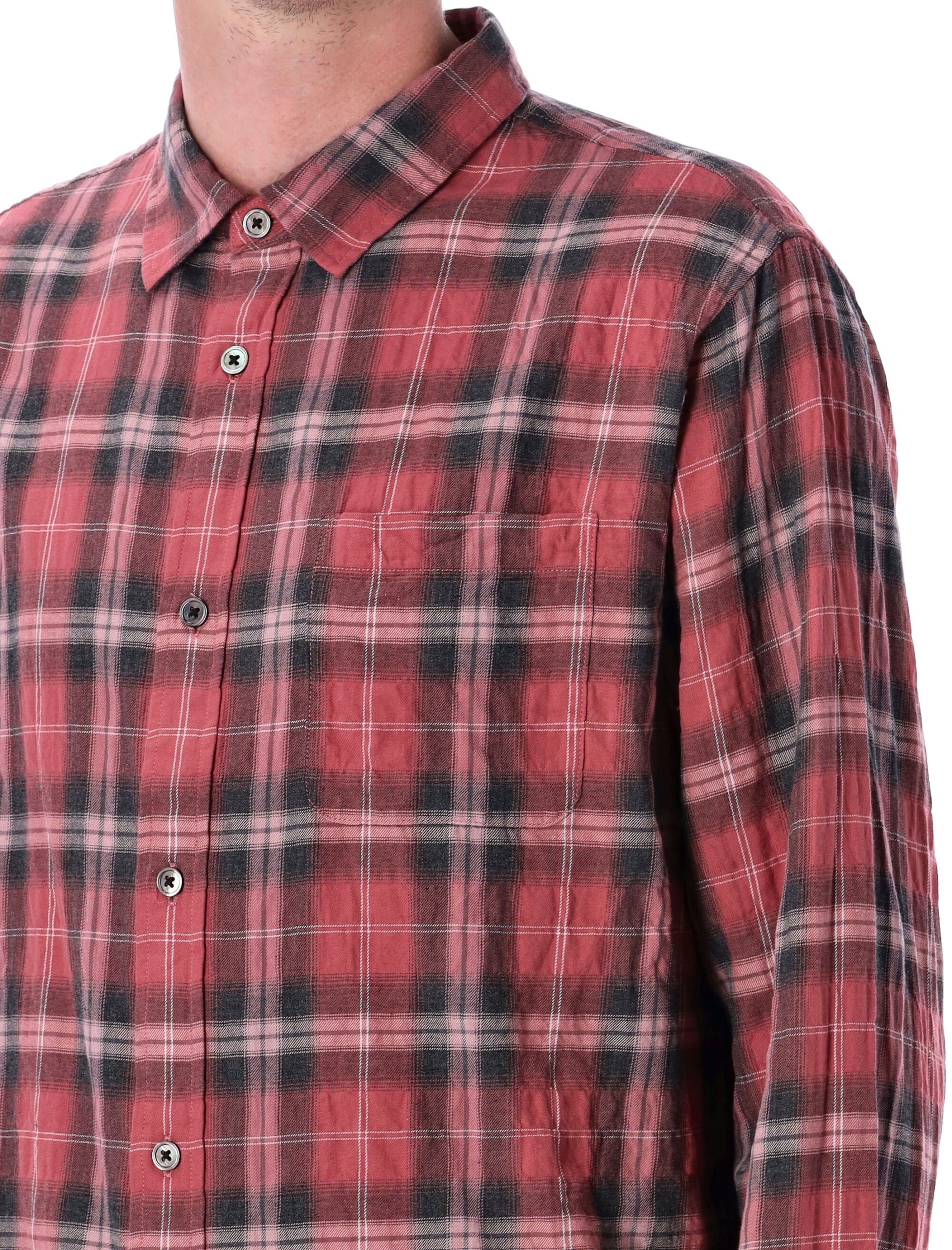 STUSSY Men's Beach Plaid Shirt - Loose Fit