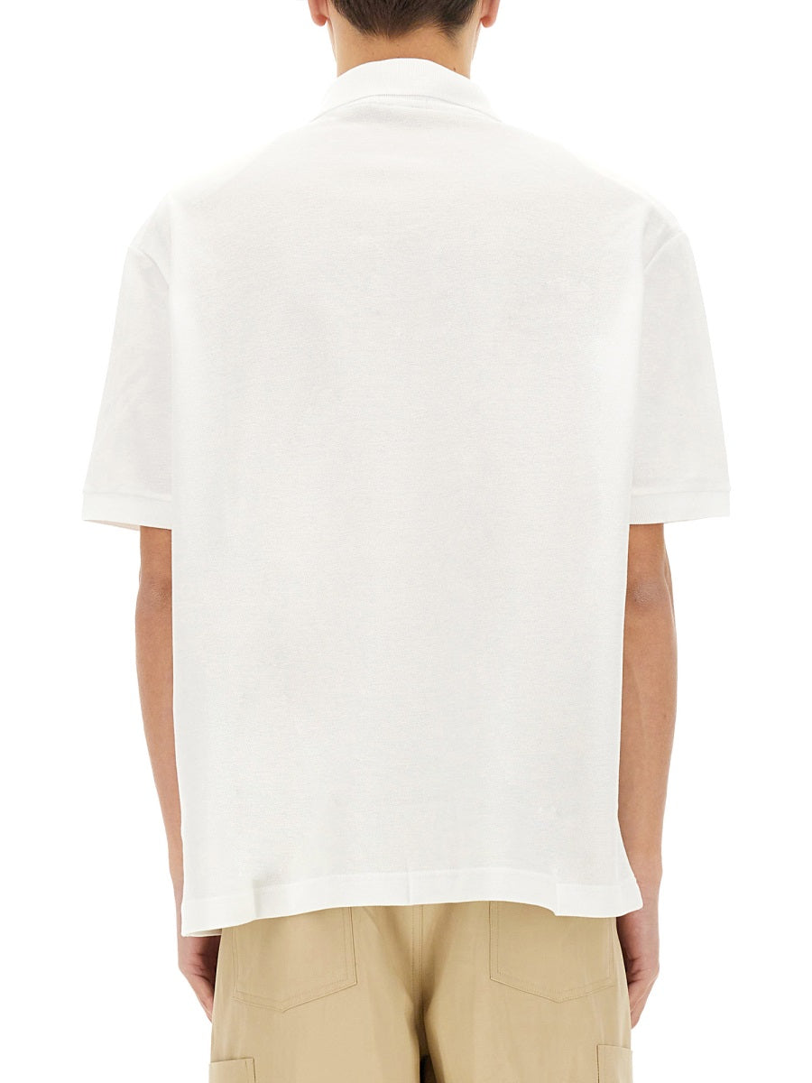 LACOSTE Men's Loose Fit Pique Polo Shirt - Size M