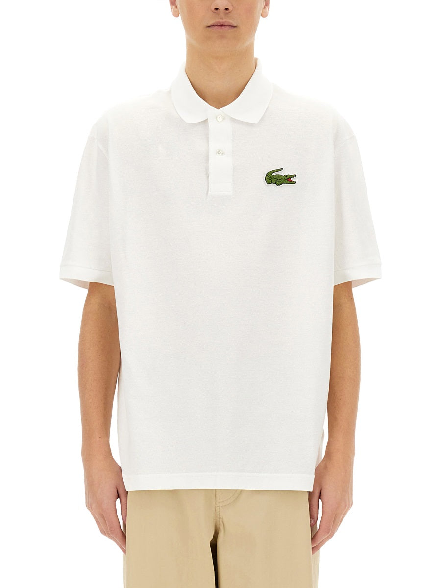 LACOSTE Men's Loose Fit Pique Polo Shirt - Size M