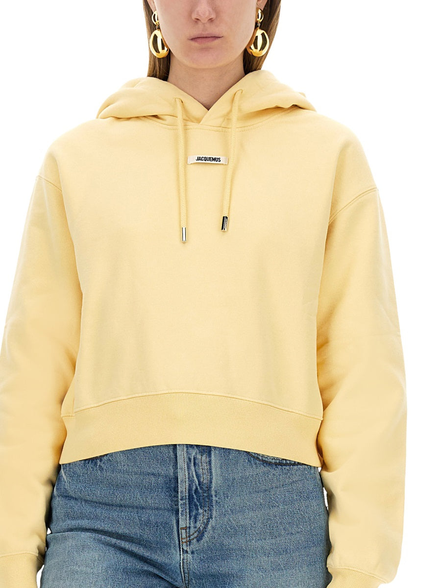 JACQUEMUS The Sweatshirt with Grosgrain Hood (S)