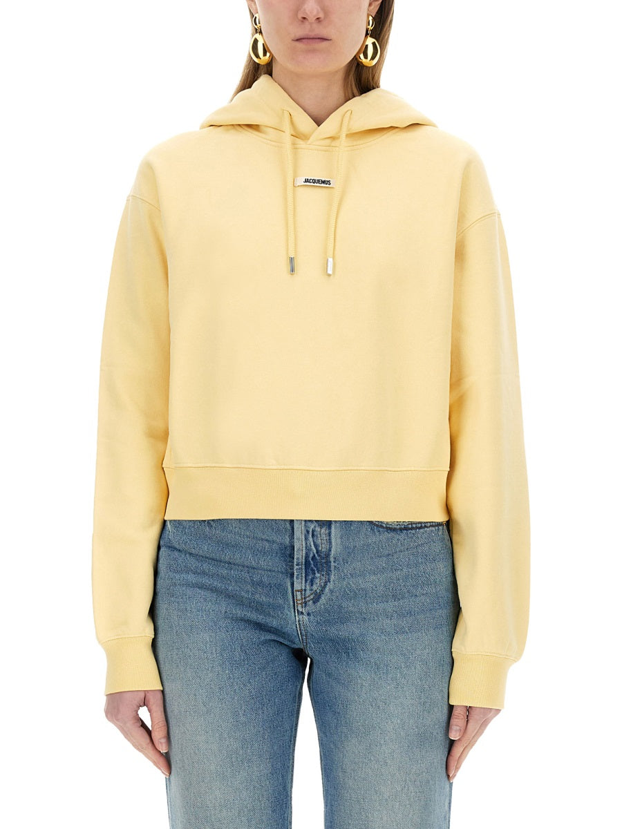 JACQUEMUS The Sweatshirt with Grosgrain Hood (S)