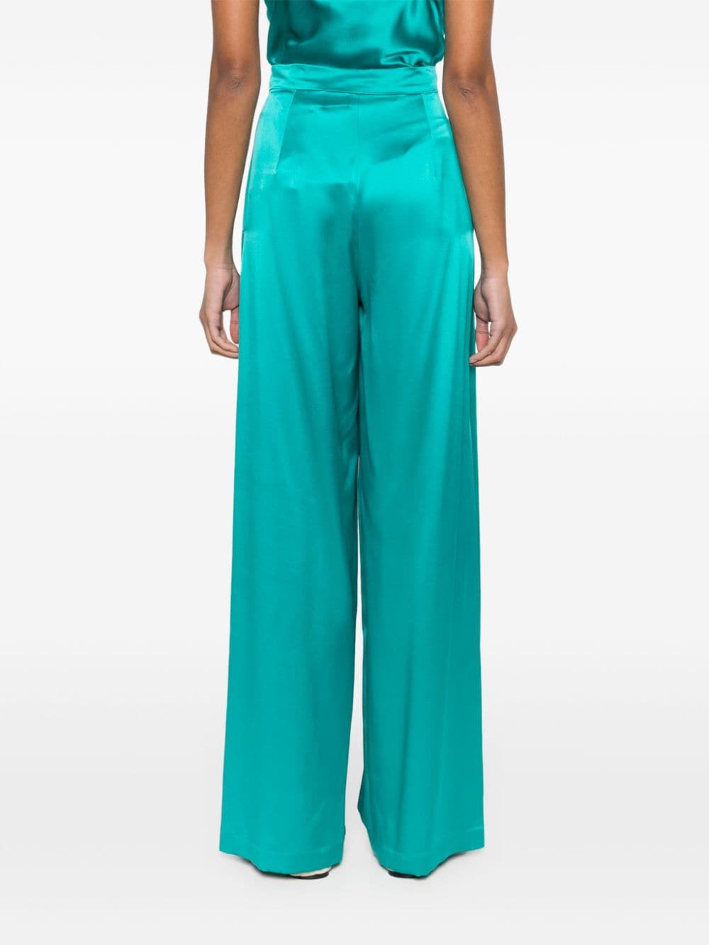 MAX MARA PIANOFORTE Wide-Leg Silk Trousers for Women - SS24 Collection