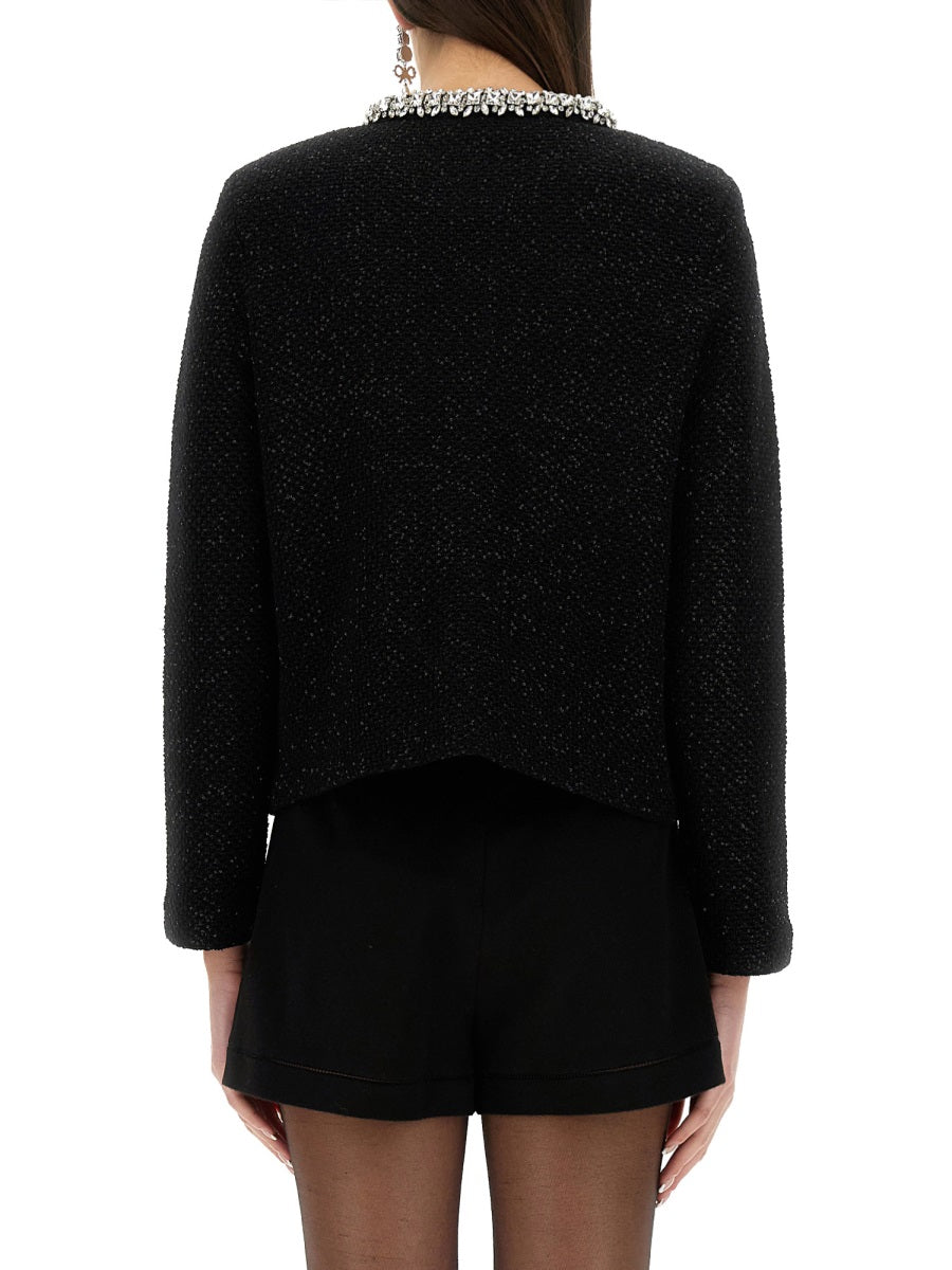 SELF-PORTRAIT Mini Sequin Knit Cardigan