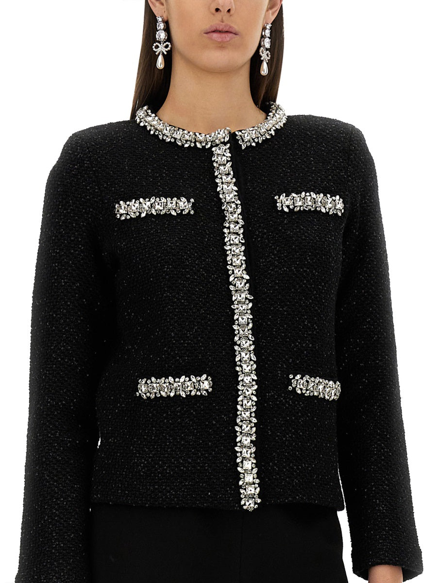 SELF-PORTRAIT Mini Sequin Knit Cardigan