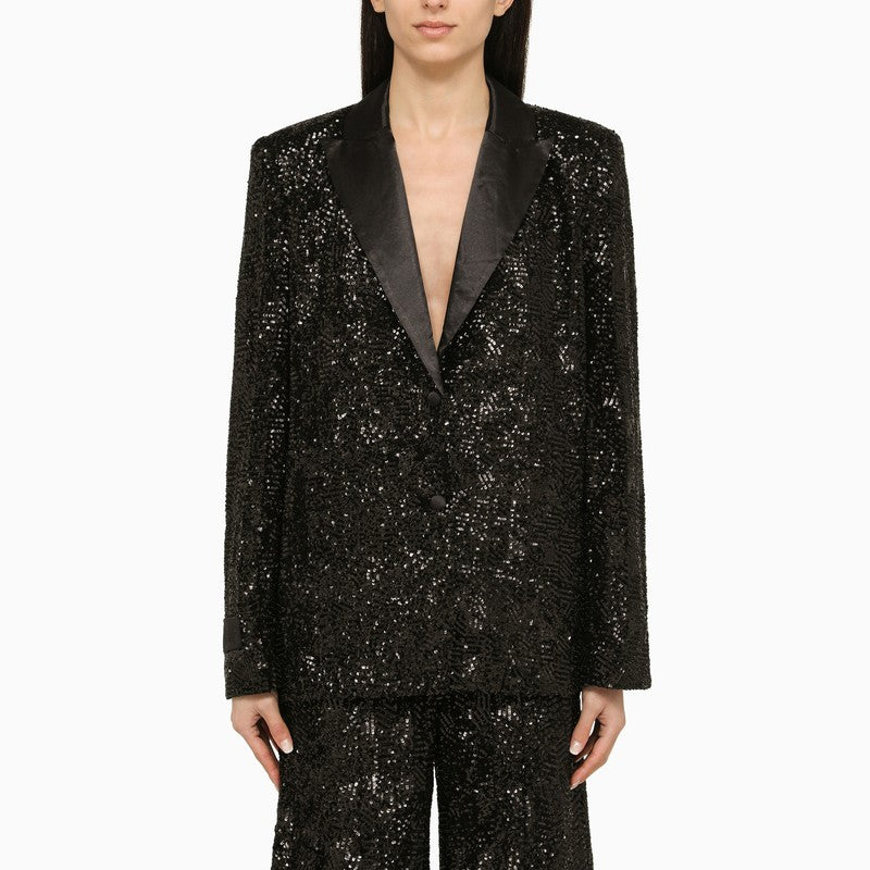 ROTATE BIRGERCHRISTENSEN Mini Sequin Single-Breasted Jacket