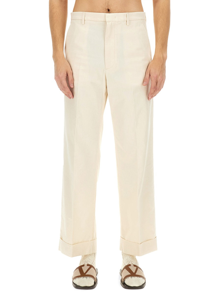 VALENTINO Stylish Men's Pants with Lapels - Size 48 IT