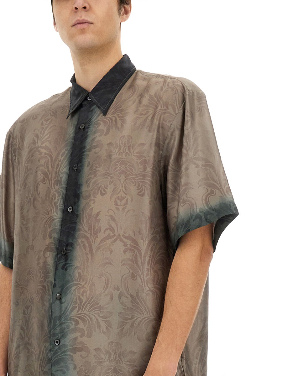 DRIES VAN NOTEN Men's Silk Shirt - Size L