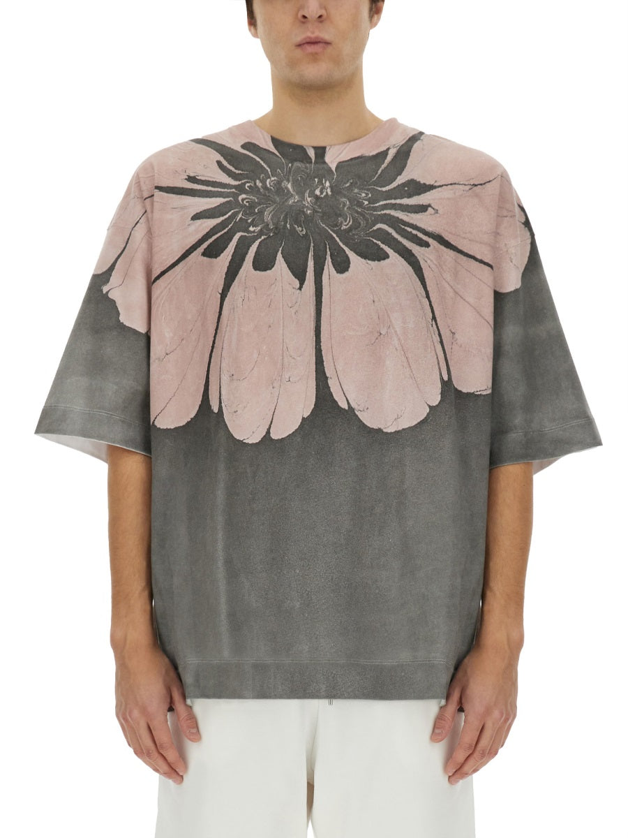 DRIES VAN NOTEN Oversized Graphic T-Shirt for Men - Size L