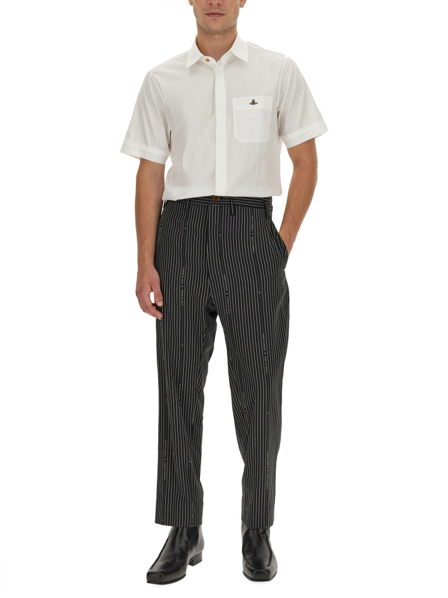 VIVIENNE WESTWOOD Embroidered Orb Shirt for Men - Size 48 IT