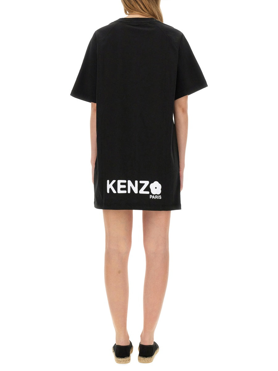 KENZO Oversized Flower Print Shirt Dress (Size S)