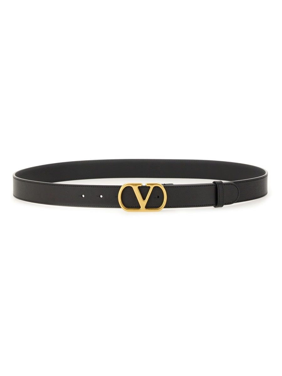 VALENTINO GARAVANI Signature VLogo Leather Belt - Men's