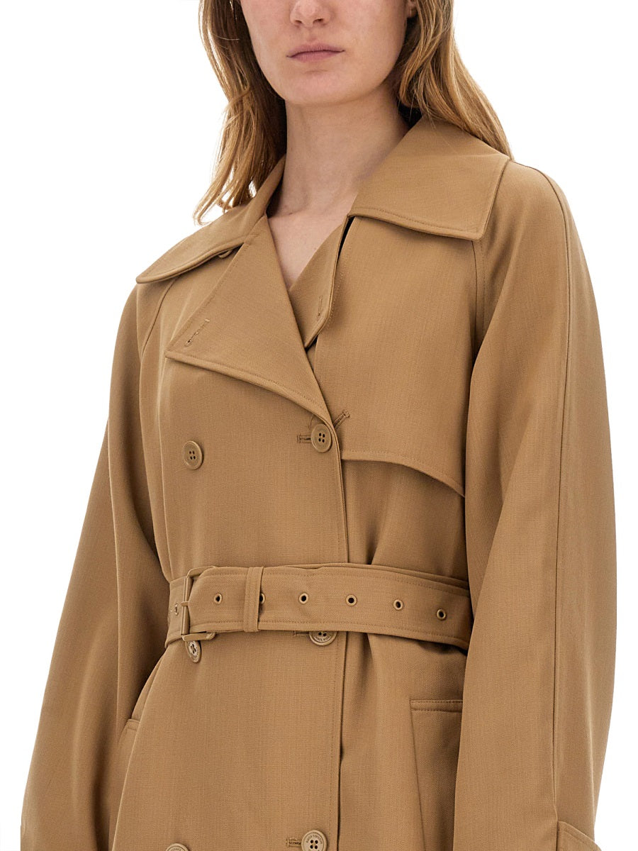 MICHAEL BY MICHAEL KORS Double-Breasted Trench Jacket - Women's Size S