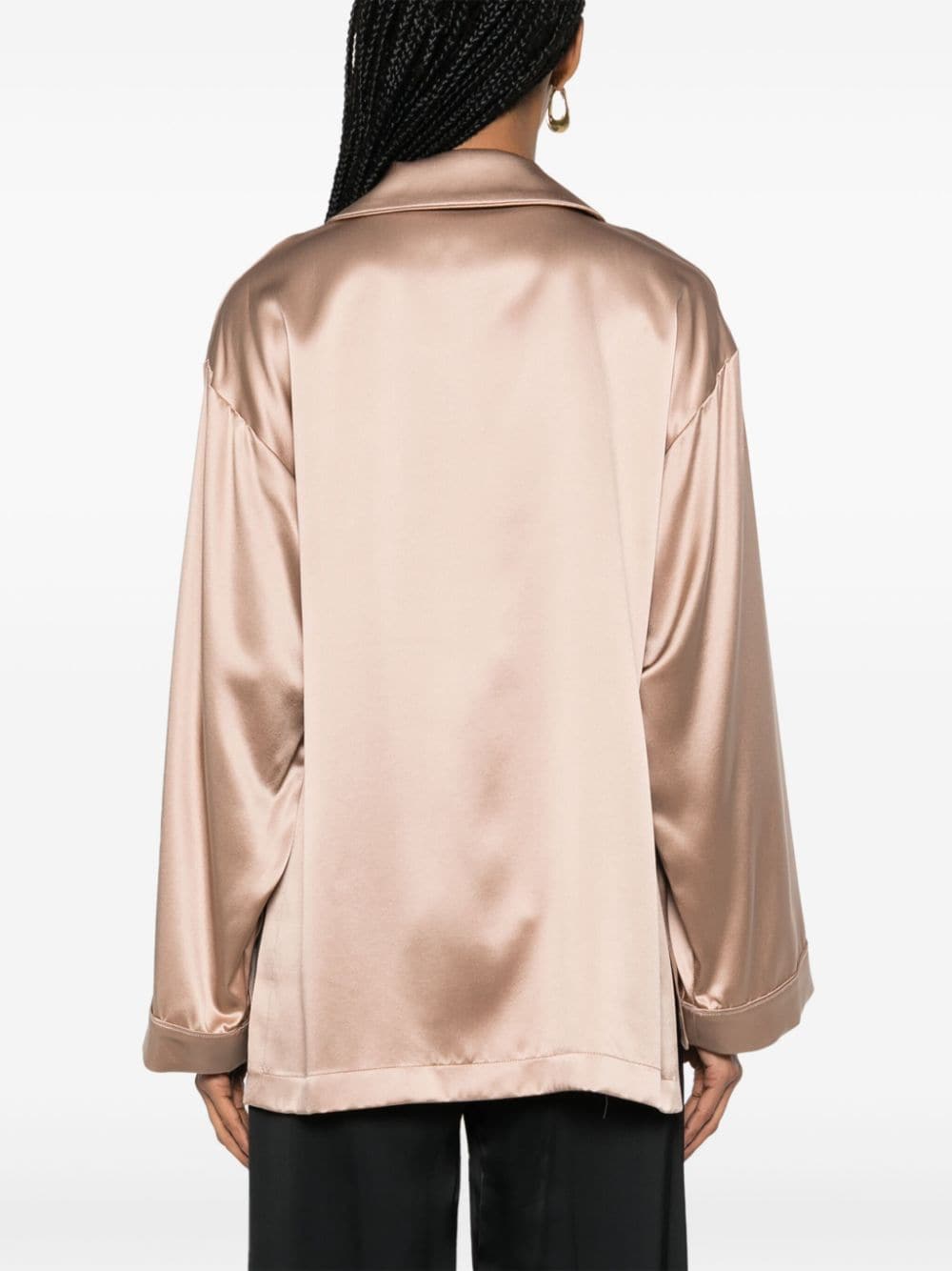 MAX MARA PIANOFORTE Silk Satin Weave Tunic