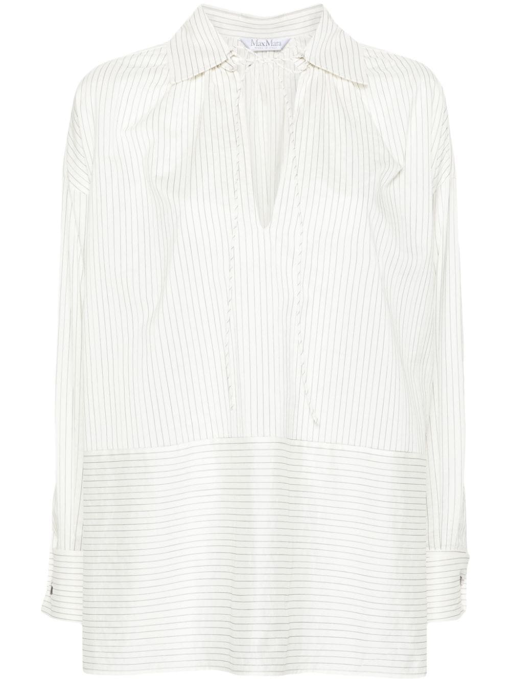 MAX MARA Cotton and Silk Blend Tunic Top