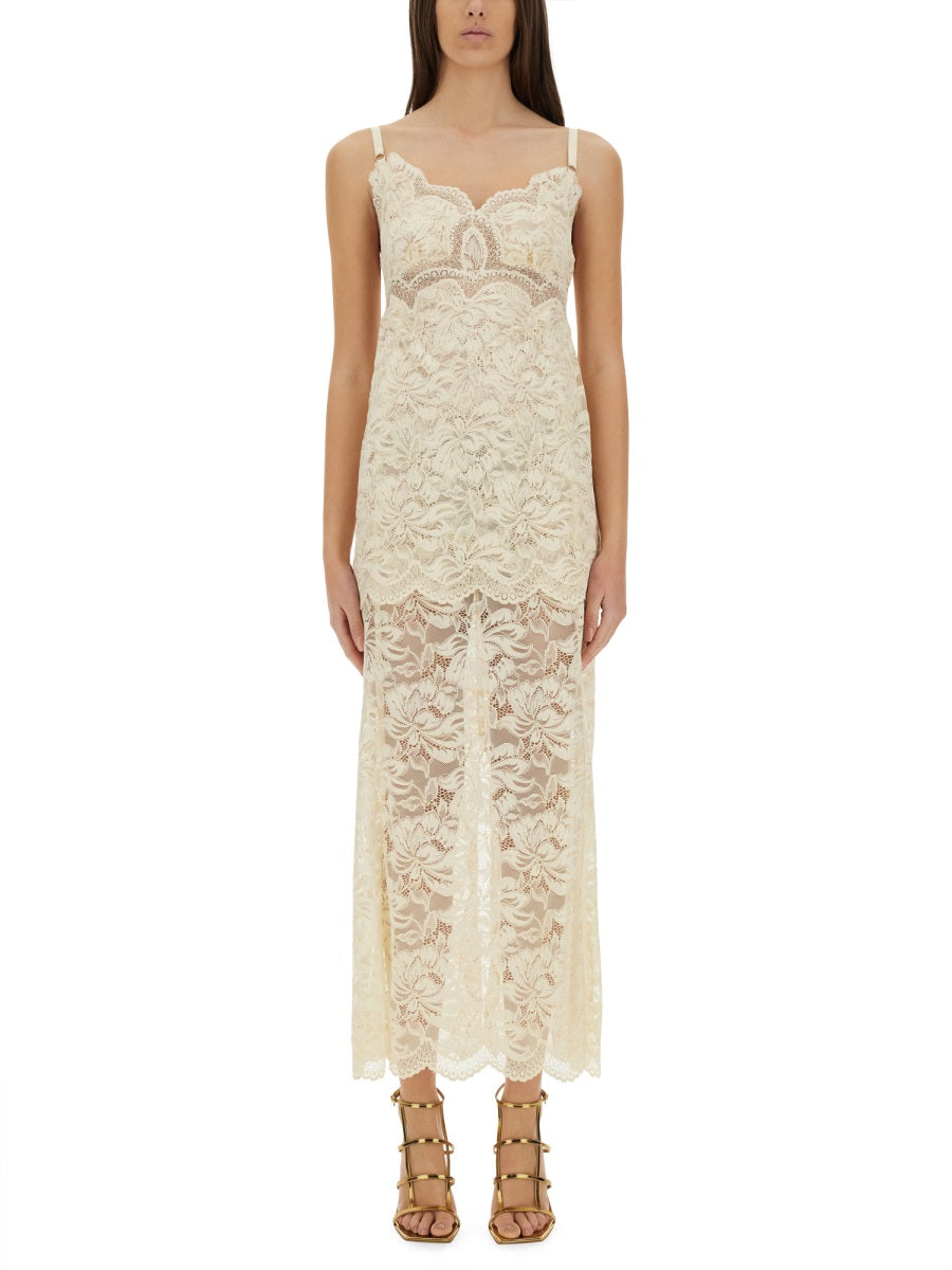 RABANNE Long Lace Dress - Size 38 FR
